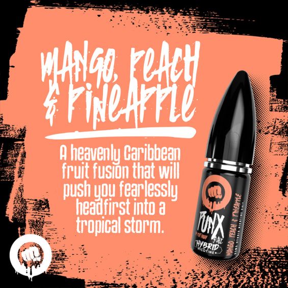 Riot Squad Punx Mango, Peach & Pineapple Nic salt E-Liquid 10ml