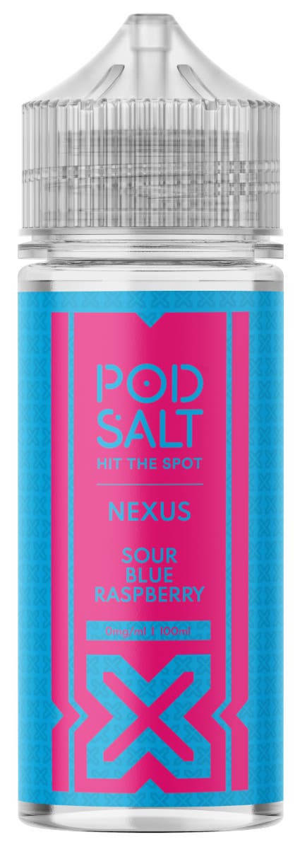 Pod Salt Nexus Sour Blue Raspberry 100ml Shortfill E-Liquid
