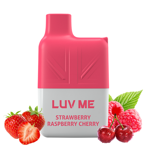 LUV ME SG600 Mesh Coil Disposable Vape 600 Puffs Strawberry Raspberry Cherry