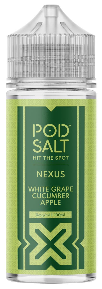 Pod Salt Nexus White Grape Cucumber Apple (Pro Green) 100ml Shortfill E-Liquid